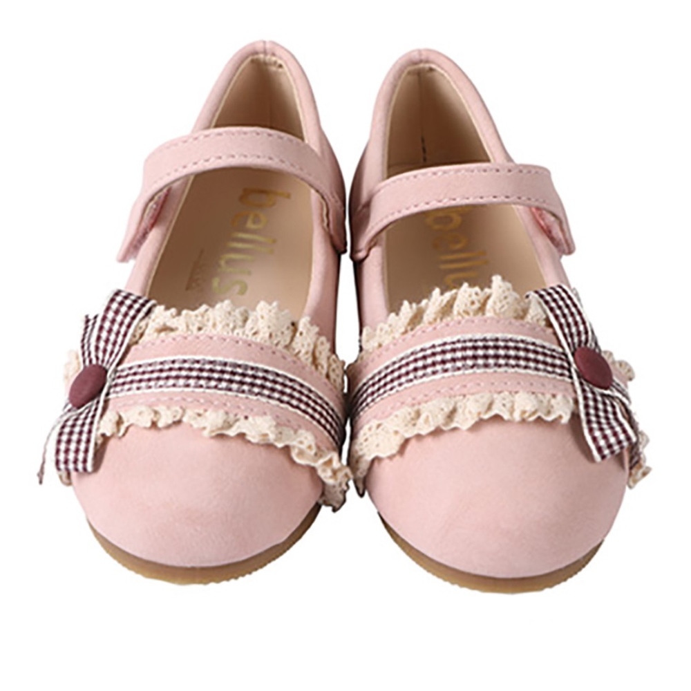 Girls Lace Mary Jane Casual Ballerina Pink Flats